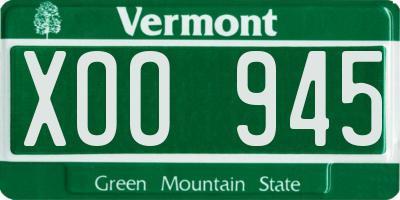 VT license plate XOO945