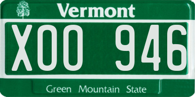 VT license plate XOO946