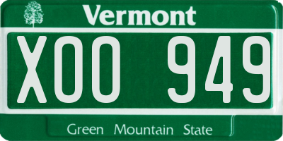 VT license plate XOO949