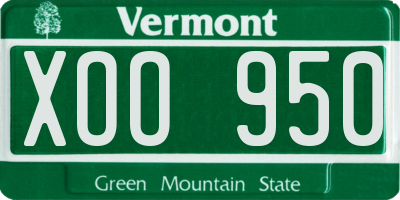 VT license plate XOO950