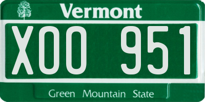 VT license plate XOO951