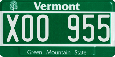 VT license plate XOO955