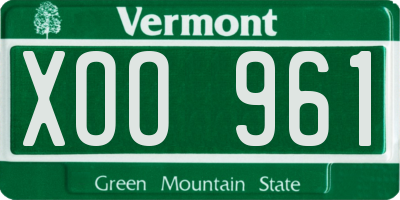 VT license plate XOO961