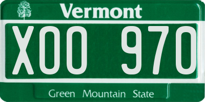 VT license plate XOO970