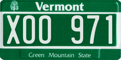VT license plate XOO971