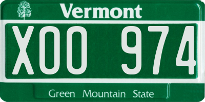 VT license plate XOO974