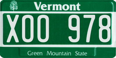 VT license plate XOO978
