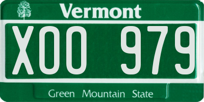 VT license plate XOO979