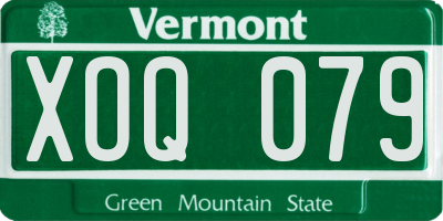 VT license plate XOQ079