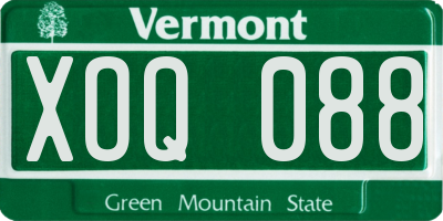 VT license plate XOQ088