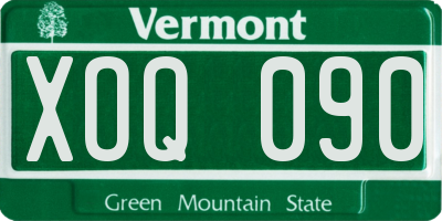 VT license plate XOQ090