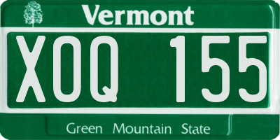 VT license plate XOQ155
