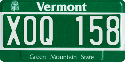 VT license plate XOQ158