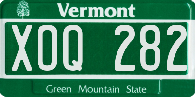 VT license plate XOQ282