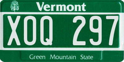 VT license plate XOQ297