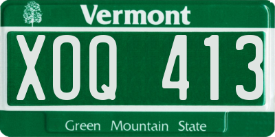 VT license plate XOQ413
