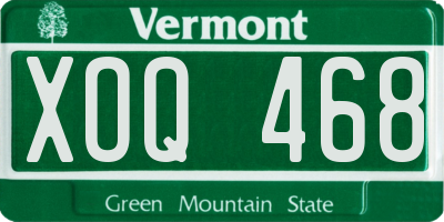 VT license plate XOQ468