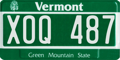 VT license plate XOQ487