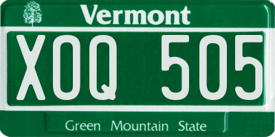 VT license plate XOQ505