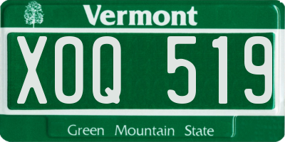 VT license plate XOQ519