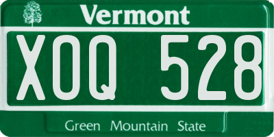 VT license plate XOQ528