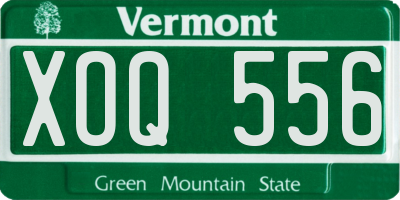 VT license plate XOQ556