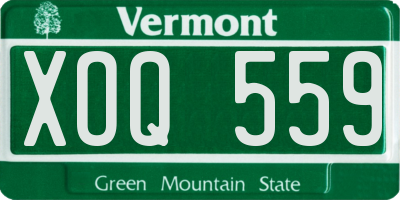 VT license plate XOQ559