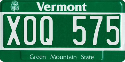 VT license plate XOQ575