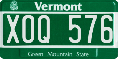 VT license plate XOQ576