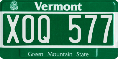 VT license plate XOQ577