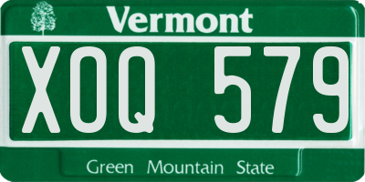 VT license plate XOQ579