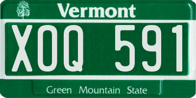 VT license plate XOQ591