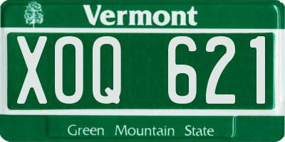 VT license plate XOQ621