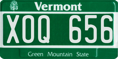 VT license plate XOQ656