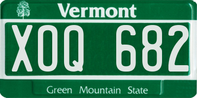 VT license plate XOQ682
