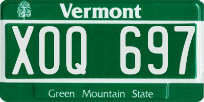 VT license plate XOQ697