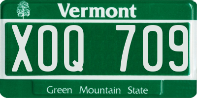 VT license plate XOQ709