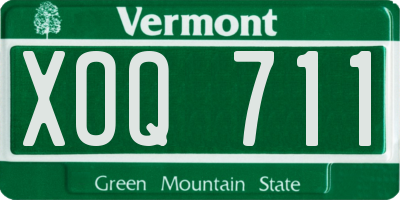 VT license plate XOQ711