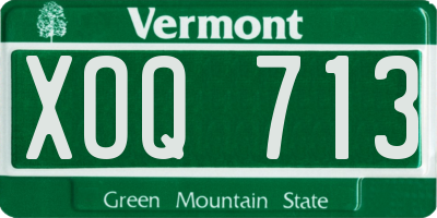 VT license plate XOQ713
