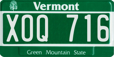 VT license plate XOQ716