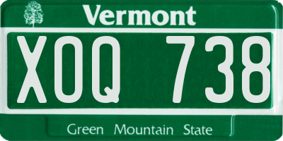VT license plate XOQ738