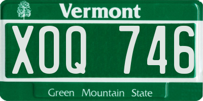 VT license plate XOQ746