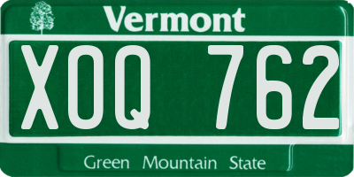 VT license plate XOQ762