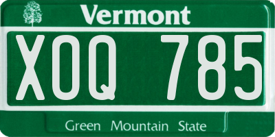 VT license plate XOQ785