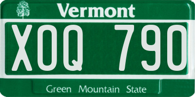 VT license plate XOQ790