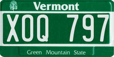 VT license plate XOQ797