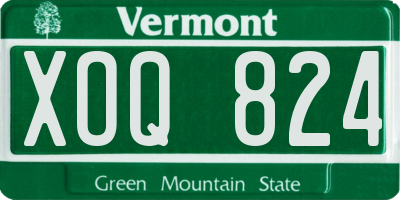 VT license plate XOQ824