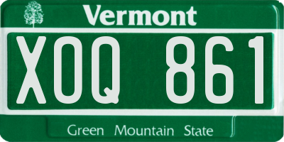 VT license plate XOQ861
