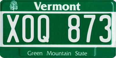 VT license plate XOQ873