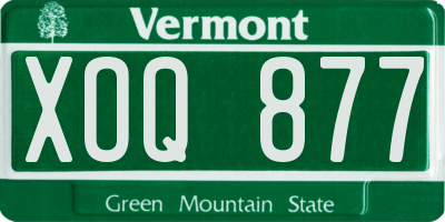 VT license plate XOQ877